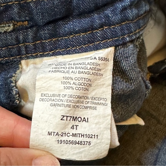 Wrangler Authentics Boys' Classic Denim Overall Size 4T - Picture 9 of 10